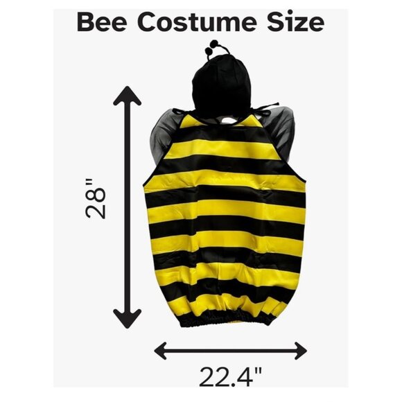 4pc Bee & Beekeeper Costume Set – Mesh Hat, Tee, Tunic & Antenna Hat, couples - Picture 7 of 14